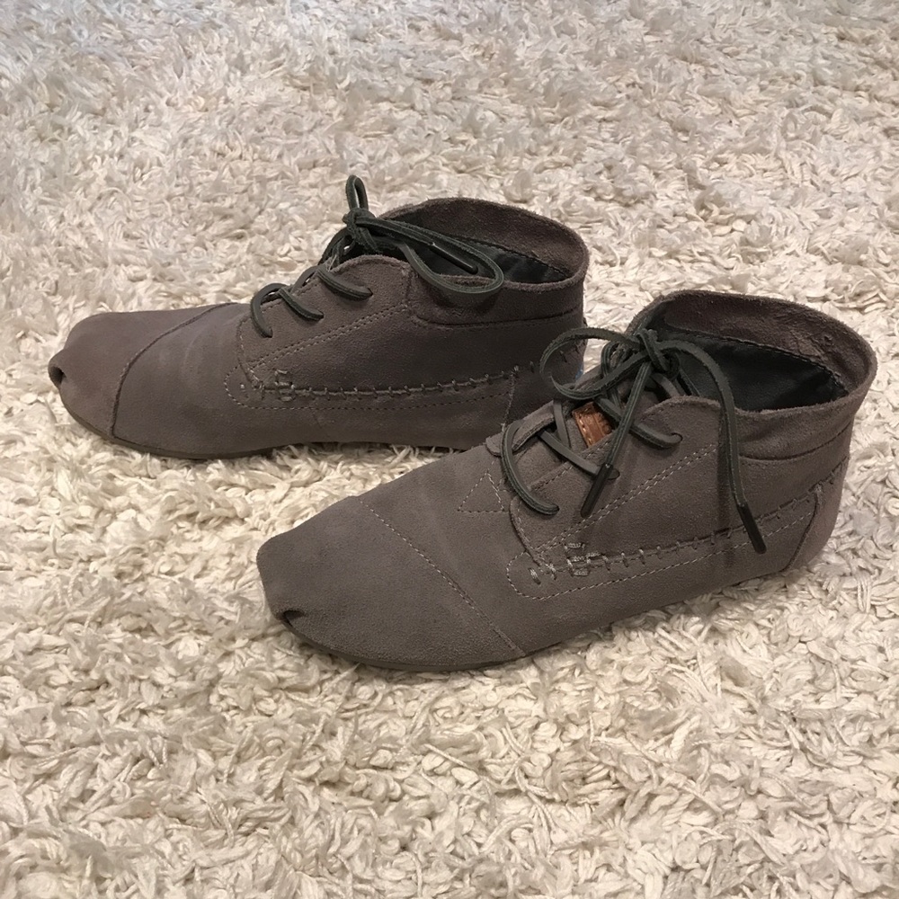 TOMS suede booties